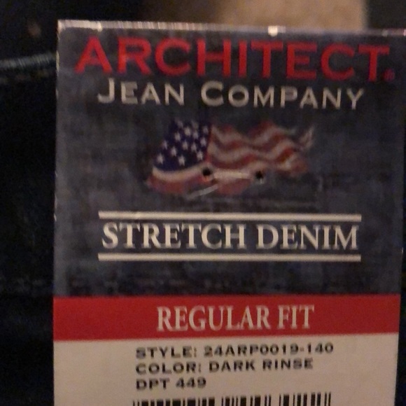 New with tags mens Architect regular fit stretch denim jeans - Picture 9 of 9